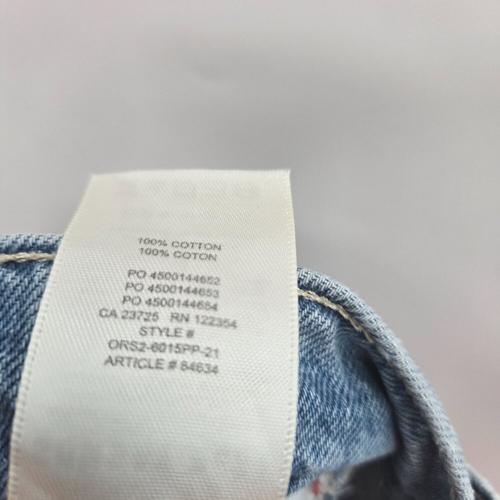 Aritizia Sunday Best Light Blue Raw Hem Jean Shorts Size 26 - Picture 5 of 8